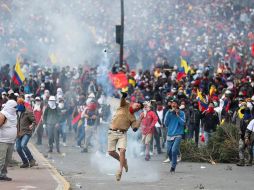 Alrededor de 7.000 indígenas llegaron a protestar a Quito desde el lunes. REUTERS
