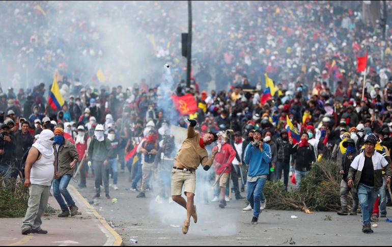 Alrededor de 7.000 indígenas llegaron a protestar a Quito desde el lunes. REUTERS