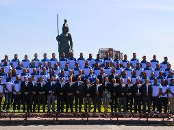 Charros eligió La Minerva para la foto oficial de la Temporada 2019 - 2020 al considerarlo un lugar emblemático de la ciudad y el estado. EL INFORMADOR / A. Navarro