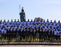 Charros eligió La Minerva para la foto oficial de la Temporada 2019 - 2020 al considerarlo un lugar emblemático de la ciudad y el estado. EL INFORMADOR / A. Navarro