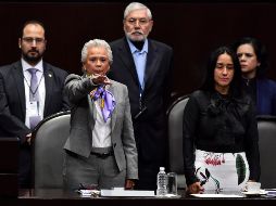 Inicia en la Cámara de Diputados la comparecencia de la secretaria de gobernación, Olga Sánchez Cordero, como parte de la glosa del Primer Informe de Gobierno del Presidente Andrés Manuel López Obrador. NTX/Q. Blanco
