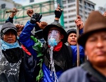 Indígenas se manifiestan este jueves en Quito. AFP/M. Bernetti