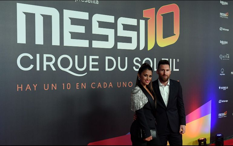 Messi estuvo acompañado por su esposa Antonella Roccuzzo. AFP / J. Lago