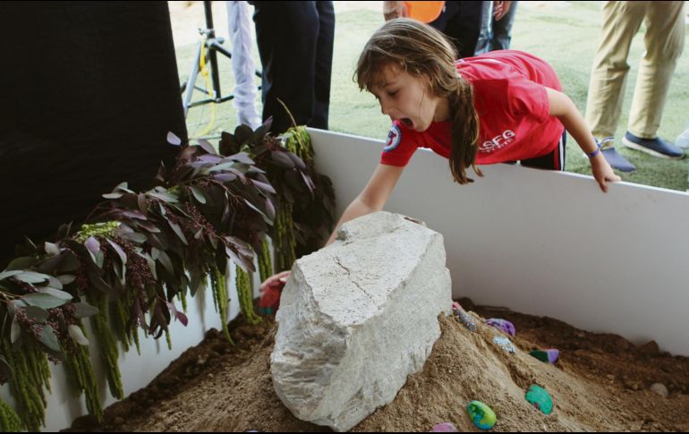 Colocación de la primera piedra del nuevo plantel del colegio The American School. EL INFORMADOR/E. Barrera