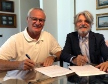 Sampdoria informó que Ranieri, firmó un contrato hasta el final de la próxima temporada.TWITTER / @sampdoria