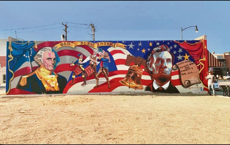 “Proud of America”. Obra monumental en Tracy, California. CORTESÍA / H. Covarrubias