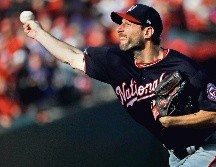 Max Scherzer ponchó a 11 jugadores de los Cardenales y permitió el primer imparable hasta el séptimo capítulo. AFP / J. Squire