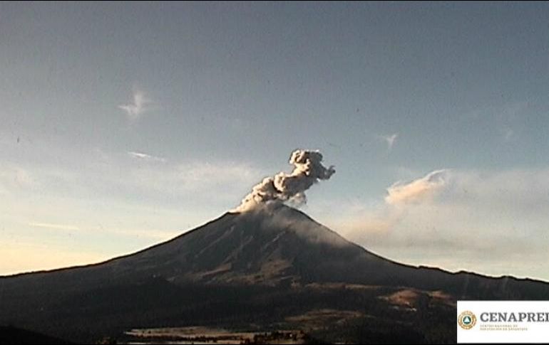 El Semáforo de Alerta Volcánica del Popocatépetl se encuentra en Amarillo Fase 2. ESPECIAL / Cenapred