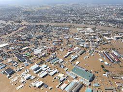 Inundaciones en Koriyama, en la prefectura de Fukushima, ocasionadas por 