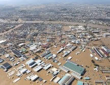Inundaciones en Koriyama, en la prefectura de Fukushima, ocasionadas por 