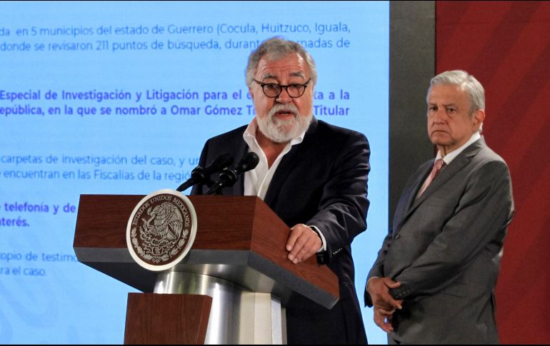 Durante la conferencia de prensa del Presidente Andrés Manuel López Obrador, Encinas detalló los avances realizados en torno a este caso. NTX/J. Lira