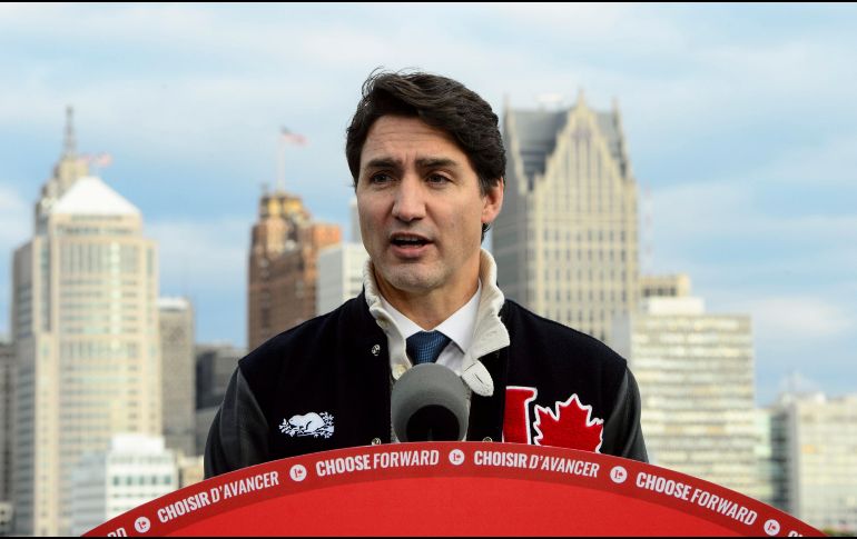 Trudeau ofreció una conferencia en el suroeste estado de Ontario en el marco de su campaña para reelegirse como primer ministro. AP / S. Kilpatrick