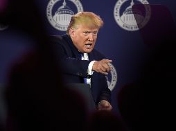 Los organizadores del evento electoral aseguran que la grabación no estaba autorizada para proyectarse. AFP/E. Baradat