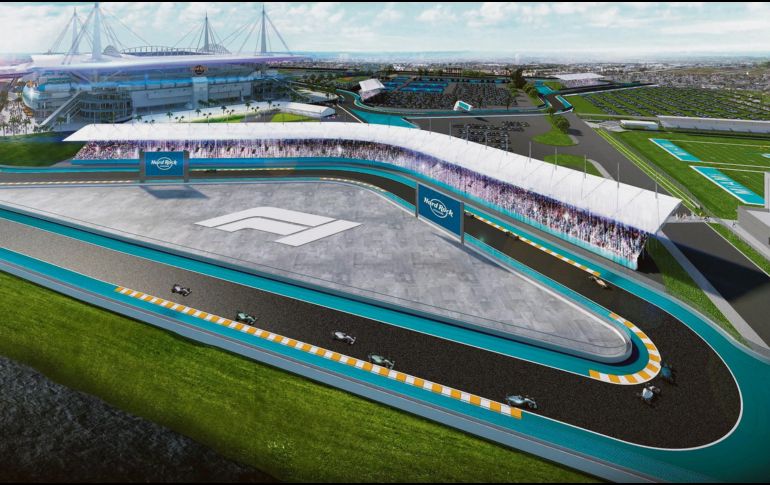 Imagen digital en donde se muestra cómo luciría el circuito para el GP de Miami. EFE