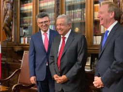 El Mandatario compartió una foto del encuentro, llevado a cabo en Palacio Nacional. TWITTER/@lopezobrador_