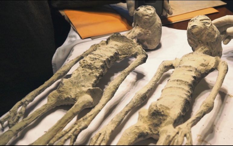 El hallazgo, realizado en 2017 en Perú, muestra a seres con tres dedos y cráneos alargados. CORTESÍA