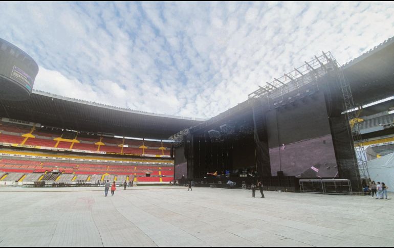 El Estadio Jalisco está preparado para el concierto de los Guns N’ Roses. EL INFORMADOR / J. Pérez