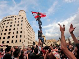 Manifestación en el centro de la capital libanesa. AFP/A. Amro