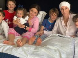 Gómez Mont publicó una imagen junto a sus hijos. INSTAGRAM / inesgomezmont
