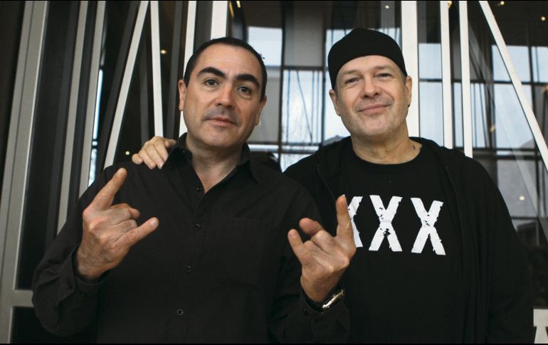 Nacho González y José Fors, miembros de Cuca, durante la presentación de su próximo concierto. EL INFORMADOR / E. Barrera