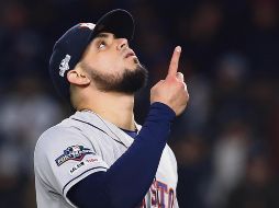 El lanzador sinaloense disfruta el momento que vive con los Astros de Houston, con los que jugará su primer Clásico de Otoño. AFP / M. Stobe