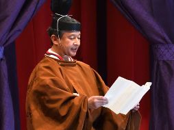 Naruhito da su discurso. EFE/K. Nogi
