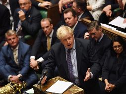 El primer ministro británico, Boris Johnson, habla ante el Parlamento este martes. AFP/Parlamento británico