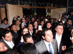 Los alcaldes se manifestaron por la mañana para exigir una audiencia con el Presidente Andrés Manuel López Obrador. TWITTER / @JCRomeroHicks