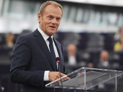 Donald Tusk habla durante un debate sobre los resultados de la cumbre de la UE de octubre en el Parlamento Europeo, en Estrasburgo. AFP/F. Florin