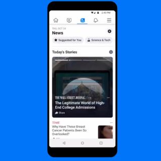 Facebook lanza sección de noticias en colaboración con varios medios