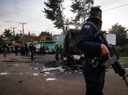 Oficiales liberaron las carreteras en las entradas a Opopeo y Santa Clara del Cobre. NOTIMEX/Q. Blanco