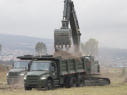 La Secretaría de la Defensa Nacional (Sedena) está a cargo de los trabajos de construcción de lo que será el aeropuerto civil y militar general Felipe Ángeles, en Santa Lucía, Estado de México. NTX / ARCHIVO