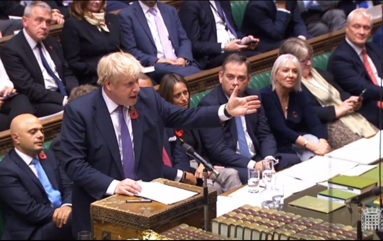 Boris Johnson vive su tercera derrota en su afán de convocar a elecciones anticipadas. EFE/Parlamento Británico