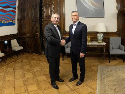 Alberto Fernández y Mauricio Macri en la Casa Rosada. AP/Presidencia de la Nación