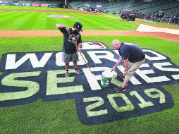 El Minute Maid Park se alista para recibir esta noche el sexto capítulo de la Serie Mundial. AP