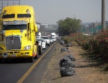 Benjamín Gómez Saldivar, coordinador nacional del hombre camión, explicó que se reunieron alrededor de 50 transportistas, pero podrían llegar más en las próximas horas.  EL INFORMADOR/ ARCHIVO
