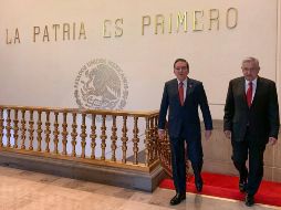 Obrador recibió a Cortizo en Palacio Nacional el mediodía de este miércoles. TWITTER/@lopezobrador_