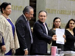 Durazo estuvo acompañado de otros miembros del gabinete de Seguridad. NTX / J. Lira