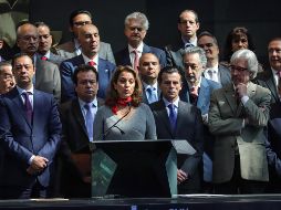 El subsecretario de Hacienda y Crédito Público, Gabriel Yorio, participa en el 125 aniversario de la Bolsa Mexicana de Valores junto a varios invitados. NTX/Q. Blanco