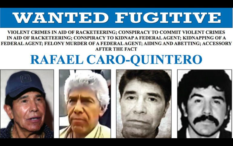 El FBI ofrece US$20 millones por la captura de Caro Quintero. FBI