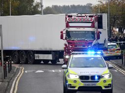 Los cadáveres de 31 personas fueron hallados en el interior de un camión frigorífico en Essex, en el este de Inglaterra, el 23 de octubre. AFP/ARCHIVO