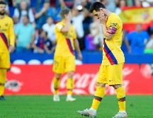 Lionel Messi abrió el marcador de penal al '37, pero el Levante remontó en ocho minutos de locura, con tantos de José Campaña, Borja Mayoral y del serbio Nemanja Radoja. AFP / J. Jordan