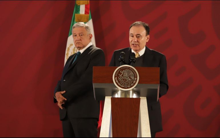 Antes de la comparecencia en el Senado, Durazo acompañó al Presidente López Obrador en su conferencia de prensa matutina. NTX / G. Durán