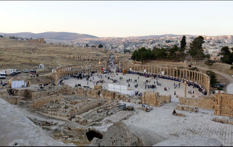 El ataque contra los tres turistas mexicanos ocurrió en Jerash, un conocido sitio arqueológico de Jordania. EFE/Y. Arhab