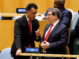 El canciller cubano, Bruno Rodríguez (d), denunció 