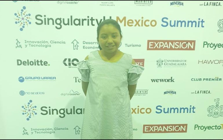 Originaria de Chiapas, Xóchitl Guadalupe Cruz es una de las niñas participantes como conferencista en el SingularityU México Summit que se realiza en Puerto Vallarta. EL INFORMADOR / J. Velazco