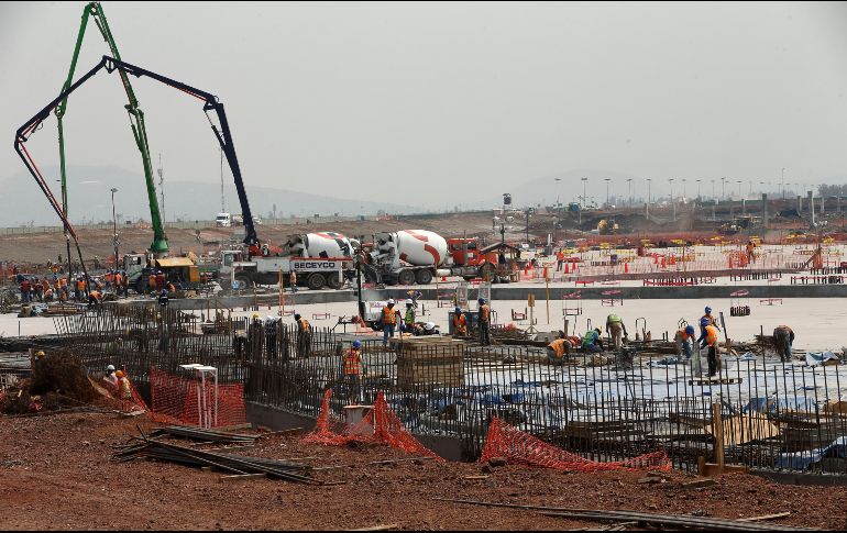 Obras en el Nuevo Aeropuerto Internacional de México, uno de los proyectos donde hay observaciones. EFE/J. Méndez