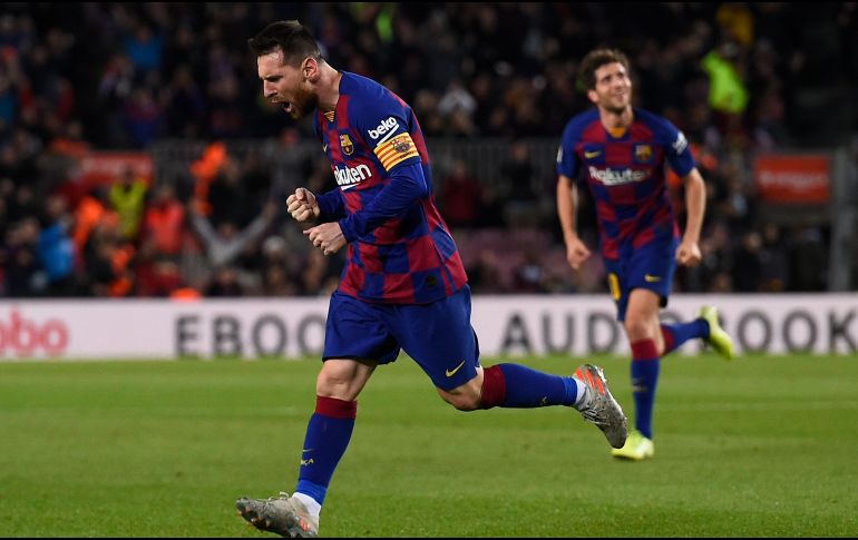 Messi fue la gran figura del encuentro al anotar tres goles. AFP / J. Lago