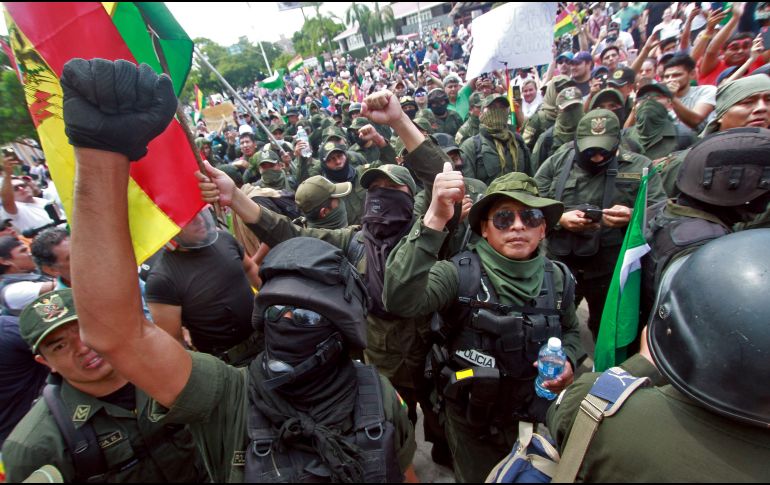 Policías se han unido a las protestas contra el mandatario Evo Morales. AFP/ARCHIVO