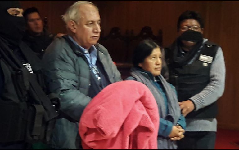 Maria Eugenia Choque tras su captura en La Paz. AFP/Fiscalía General de Bolivia